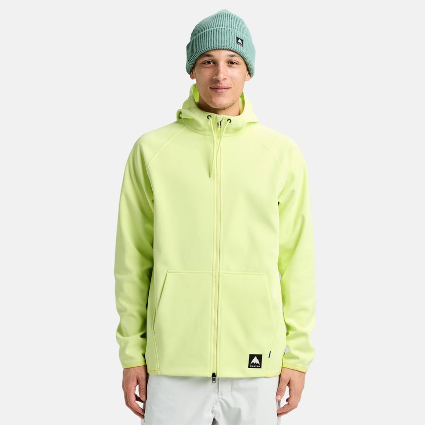 BURTON Crown Weatherproof Full Zip Hood - Glow Yellow Green