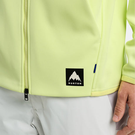 BURTON Crown Weatherproof Full Zip Hood - Glow Yellow Green