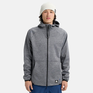 BURTON Crown Weatherproof Full Zip Hood - True Black Heather