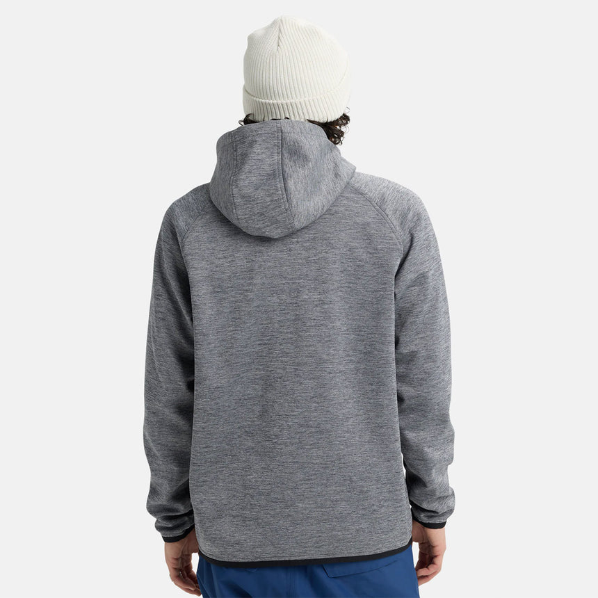 BURTON Crown Weatherproof Full Zip Hood - True Black Heather
