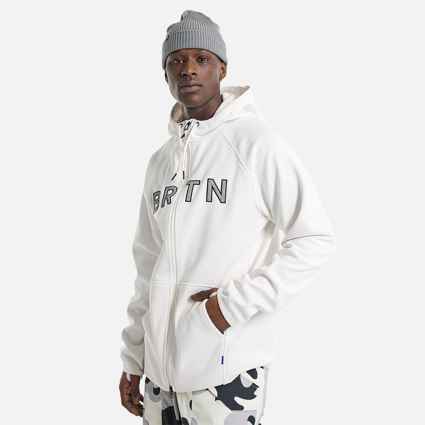 BURTON Crown Weatherproof Full Zip Hood - Stout White