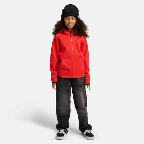 BURTON Kids' Crown Weatherproof Full Zip Hood - Flame Scarlet