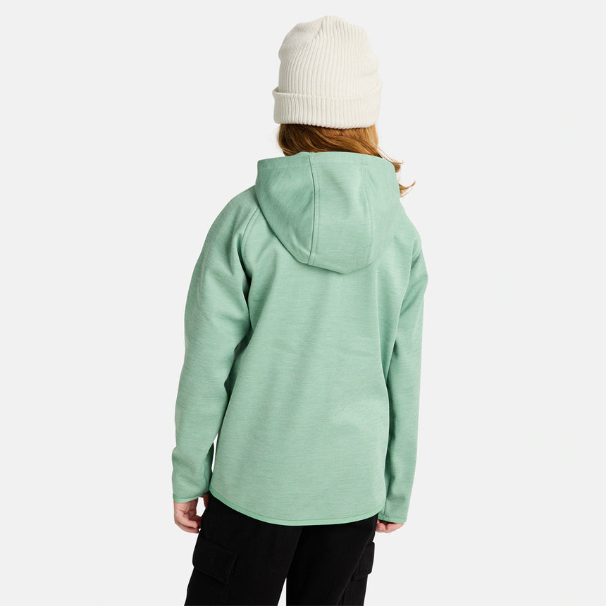 BURTON Kids' Crown Weatherproof Full Zip Hood - Soft Sage Heather