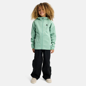 BURTON Kids' Crown Weatherproof Full Zip Hood - Soft Sage Heather