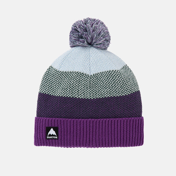 BURTON Kids' Fleece-Lined Pom Beanie - Imperial Purple