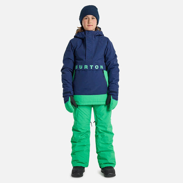BURTON Kids' Frostner Anorak 2024 - Dress Blue/Galaxy Green