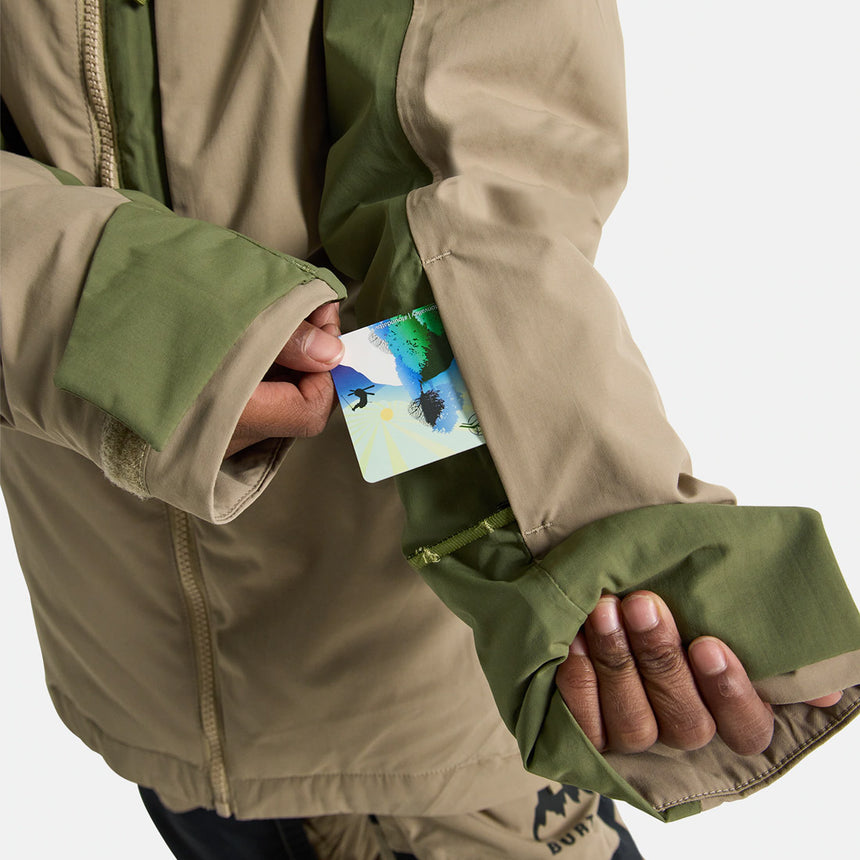 BURTON Kids' Hillslope Jacket 2026 - Summit Taupe/Forest Moss