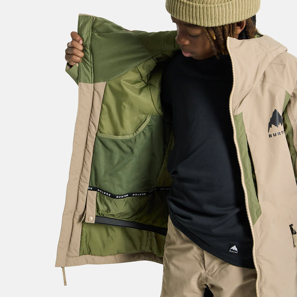 BURTON Kids' Hillslope Jacket 2026 - Summit Taupe/Forest Moss