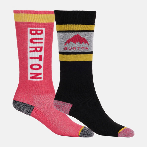 BURTON Kids' Midweight Weekend Sock 2-Pack - Azalea Pink