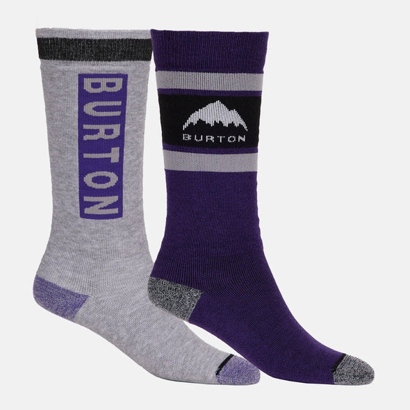 BURTON Kids' Midweight Weekend Sock 2-Pack - Imperial Purple