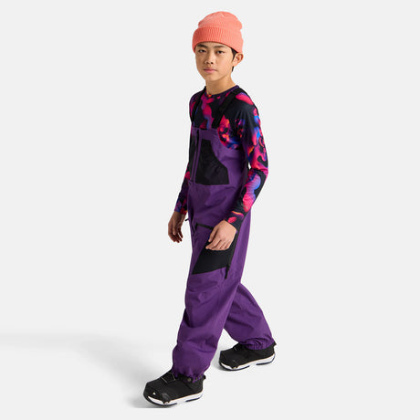 BURTON Kids' Outbeam 3L Bib Pant 2026 - Imperial Purple/True Black