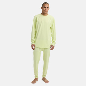BURTON Midweight Base Layer Crew - Glow Yellow Green