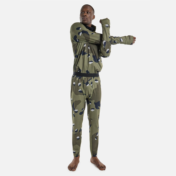 BURTON Midweight Base Layer Pant - Forest Moss Cookie Camo