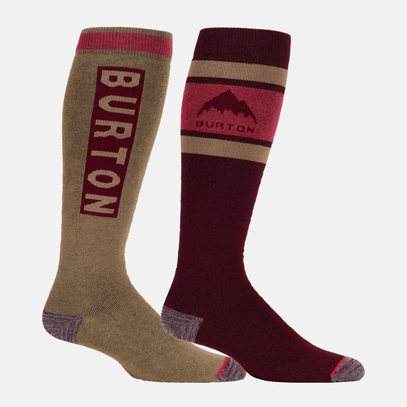 BURTON Weekend Midweight Sock 2-Pack - Deep Red