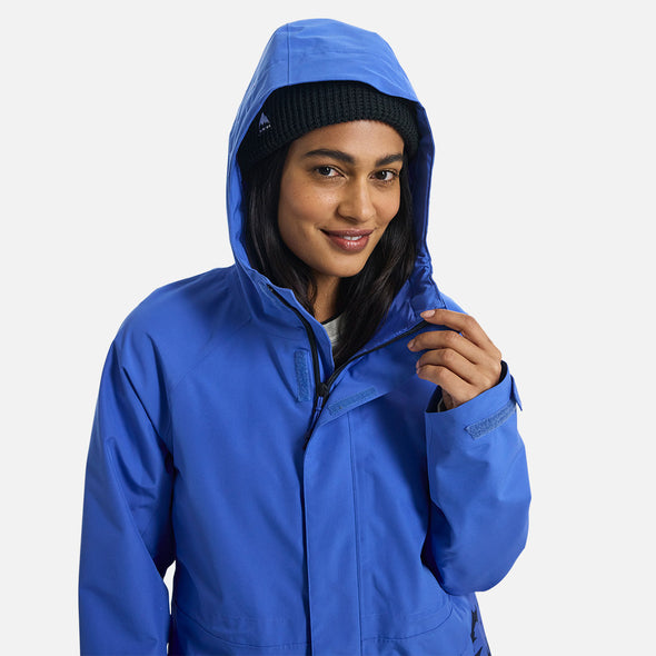 BURTON Women's Veridry 2L Rain Jacket - Amparo Blue/Amparo Blue Camelia