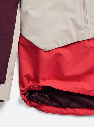 BURTON Women's [ak] Cyclic Gore-Tex 2L Anorak 2027 - Rum Raisin/Chinchilla Gray/Hot Tamale