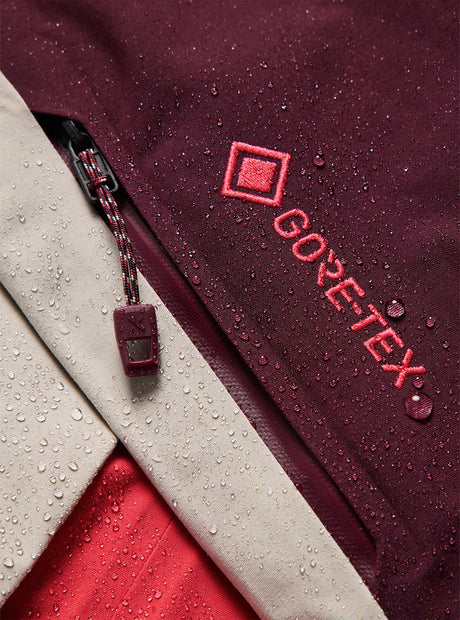 BURTON Women's [ak] Cyclic Gore-Tex 2L Anorak 2027 - Rum Raisin/Chinchilla Gray/Hot Tamale