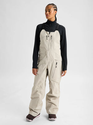 BURTON Women's [ak] Cyclic Gore-Tex 2L Bib Pant 2027 - Chinchilla Gray