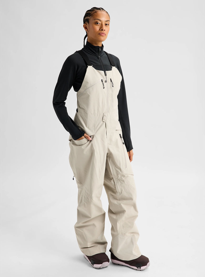BURTON Women's [ak] Cyclic Gore-Tex 2L Bib Pant 2027 - Chinchilla Gray
