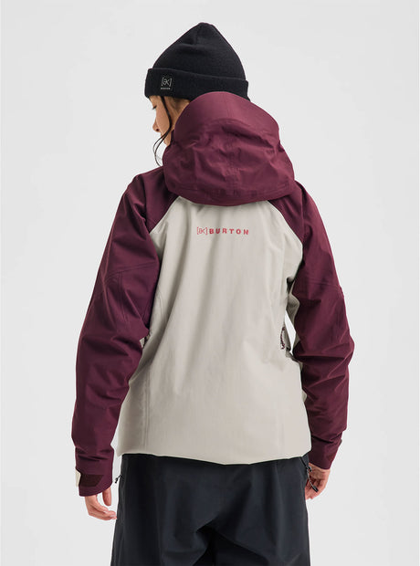 BURTON Women's [ak] Swash Synthetic Insulated Gore-Tex 2L Jacket 2027 - Rum Raisin/Chinchilla Gray