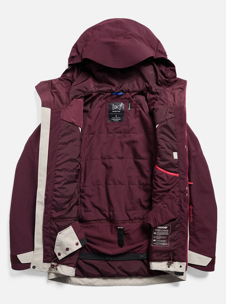 BURTON Women's [ak] Swash Synthetic Insulated Gore-Tex 2L Jacket 2027 - Rum Raisin/Chinchilla Gray