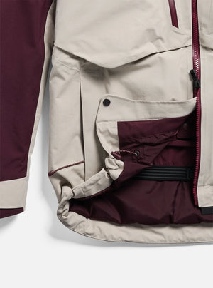 BURTON Women's [ak] Swash Synthetic Insulated Gore-Tex 2L Jacket 2027 - Rum Raisin/Chinchilla Gray