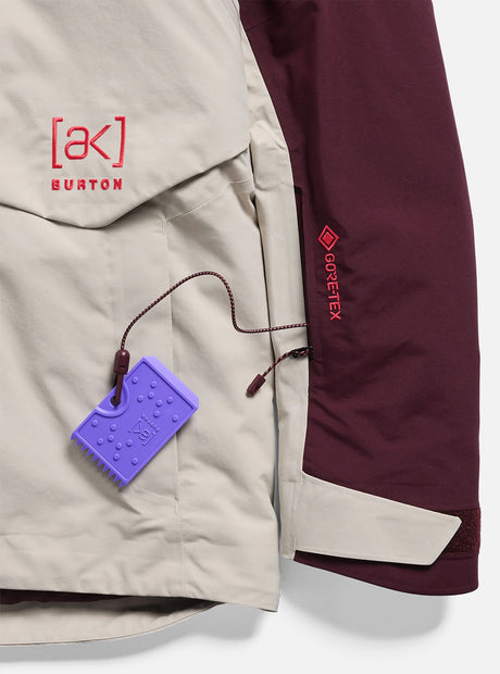 BURTON Women's [ak] Swash Synthetic Insulated Gore-Tex 2L Jacket 2027 - Rum Raisin/Chinchilla Gray