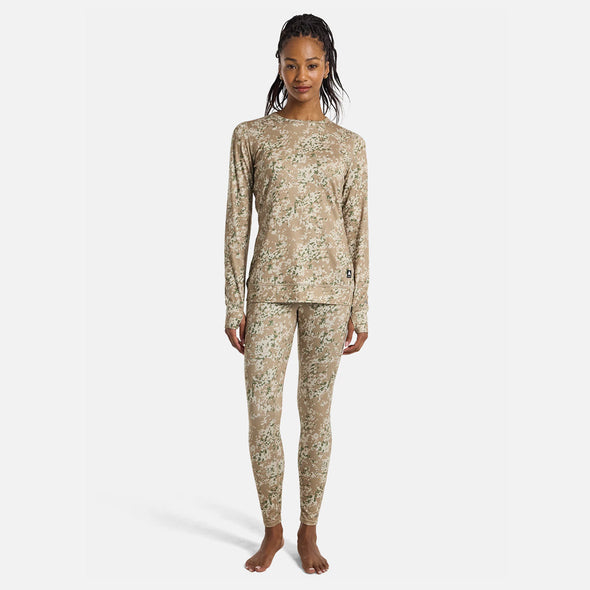 BURTON Women's Midweight Base Layer Pants - Snowfall Camo