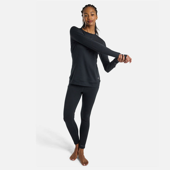 BURTON Women's Midweight X Base Layer Crew - True Black