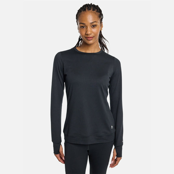 BURTON Women's Midweight X Base Layer Crew - True Black