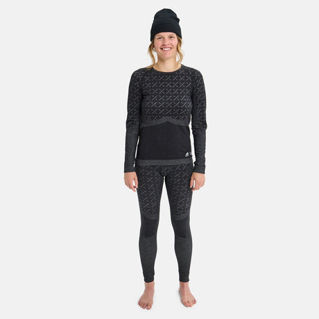 BURTON Women's [ak] Slokar Merino Base Layer Crew 2026 - True Black/Gray Cloud