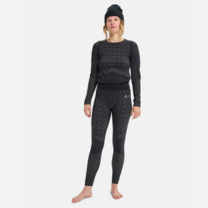 BURTON Women's [ak] Slokar Merino Base Layer Pants 2026 - True Black/Gray Cloud