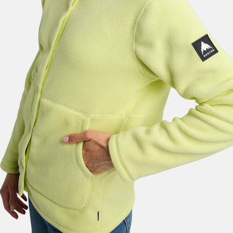 BURTON Women's Cinder Fleece Shirt - Glow Yellow Green