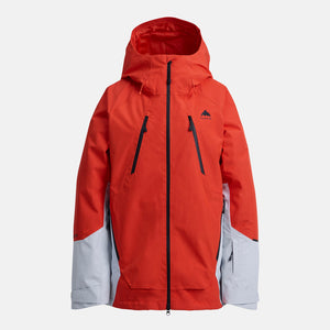 BURTON Women's Gore-Tex 2L Reserve Jacket 2026 - Fiesta Red/Gray Cloud