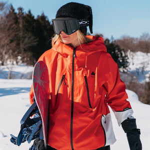 BURTON Women's Gore-Tex 2L Reserve Jacket 2026 - Fiesta Red/Gray Cloud