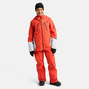 BURTON Women's Gore-Tex 2L Reserve Jacket 2026 - Fiesta Red/Gray Cloud