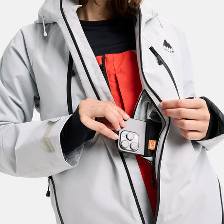 BURTON Women's Gore-Tex 2L Reserve Insulated Jacket 2026 - Gray Cloud