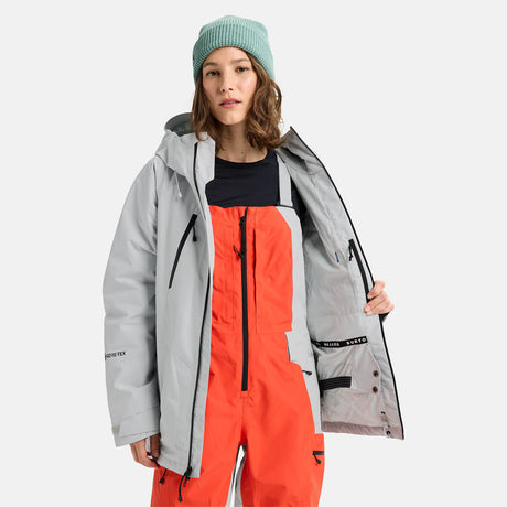 BURTON Women's Gore-Tex 2L Reserve Insulated Jacket 2026 - Gray Cloud