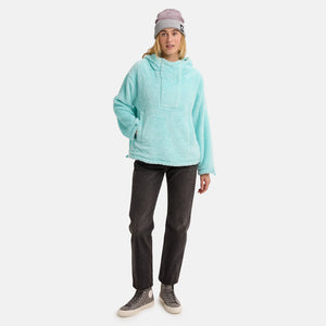 BURTON Women's Lemma Fleece Pullover Hood - Light Teal