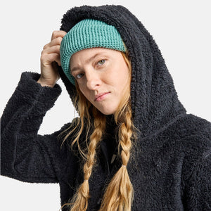 BURTON Women's Minxy Hi-Loft Fleece Full Zip Hood - True Black