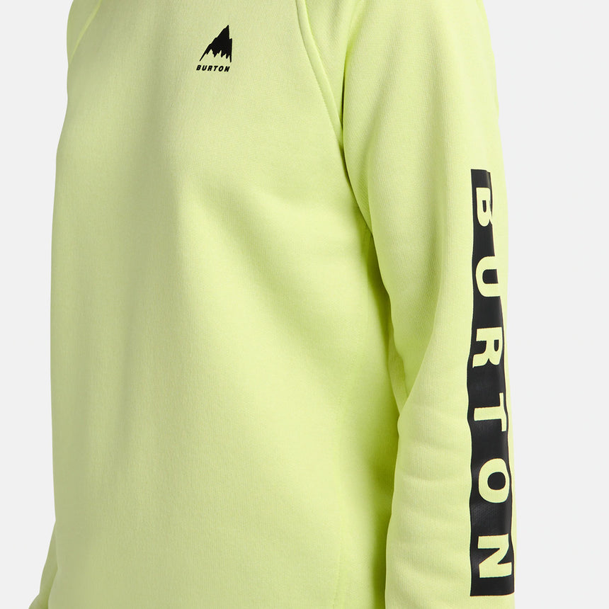 BURTON Women's Oak Crew - Glow Yellow Green Heather