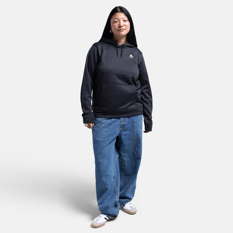 BURTON Women's Oak Pullover Hood - True Black Heather
