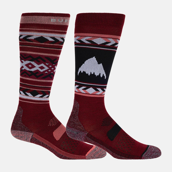 BURTON Women's Performance Lightweight Sock 2-Pack - Deep Red