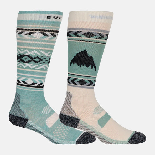 BURTON Women's Performance Lightweight Sock 2-Pack - Petrol Green