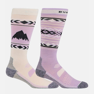BURTON Women's Performance Lightweight Sock 2-Pack - Washed Lavender