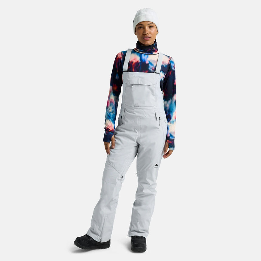 BURTON Women's Reserve Stretch Bib Pant 2026 - Gray Cloud