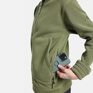BURTON Women's Runin Fleece Full Zip - Forest Moss