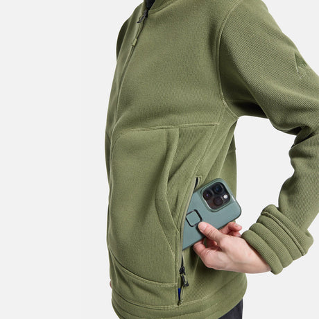 BURTON Women's Runin Fleece Full Zip - Forest Moss