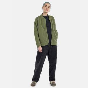 BURTON Women's Runin Fleece Full Zip - Forest Moss