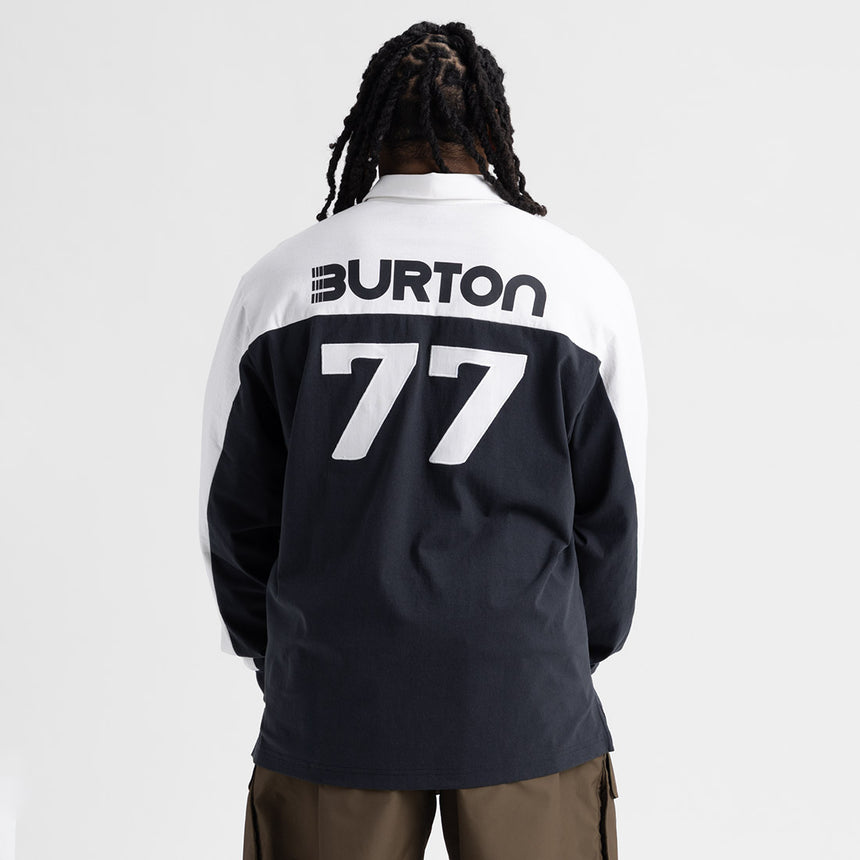 BURTON ZEB Long Sleeve Rugby Shirt - True Black/Stout White